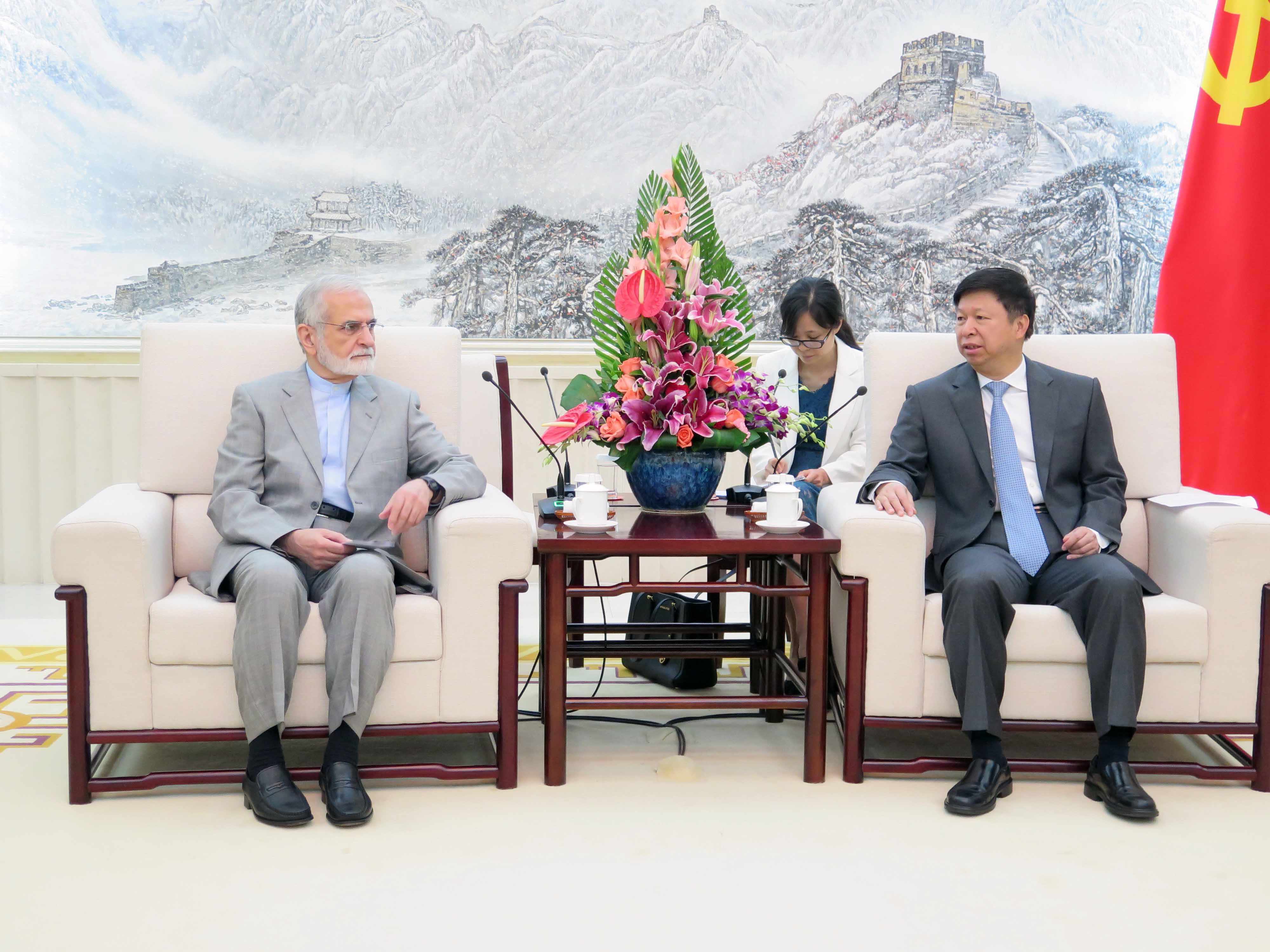 دیدار دکتر خرازی با وزیر بین الملل حزب کمونیست چین